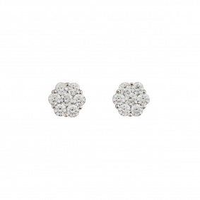 Flower Diamond Earrings 1.40ct